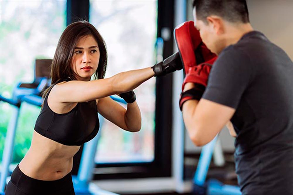 Aula de boxe para mulheres